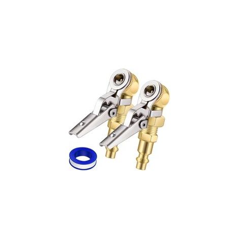 Lot de 2 mandrins pneumatiques à clip FNPT 1/4" – Connexion rapide – Conception en métal durable – Pression max 250 psi (1/5)