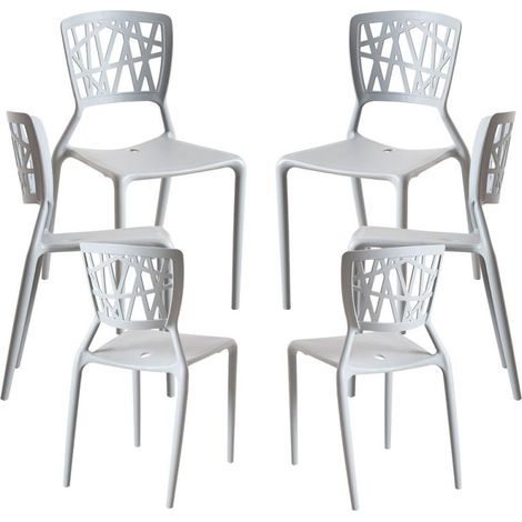 Packs Sillas Jardín - Pack 6 Sillas Delta - Gris claro (1/5)