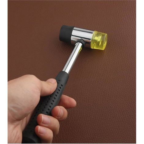 Marteau En Caoutchouc Double Face - 25 mm Et 35 mm - Pour Bijouterie Cuir Bois Revêtements - Poignée En Plastique Antidérapante - 2 Pièces (1/4)