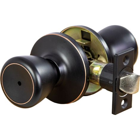 Motif maison 728725 terrasse 6-Way Loquet de confidentialité Poignée de porte, Bronze huilé (1/5)