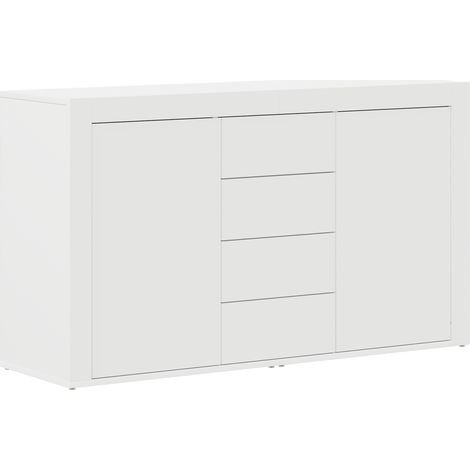 Buffet Meuble de rangement avec tiroir Blanc 120 x 36 x 69 cm Bois d'ingénierie (1/5)