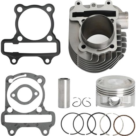 Kit cilindro, alesaggio 61 mm, costruzione in alluminio forgiato, compatibile con motori GY6, include pistone e guarnizioni, design ad alte prestazioni (1/5)