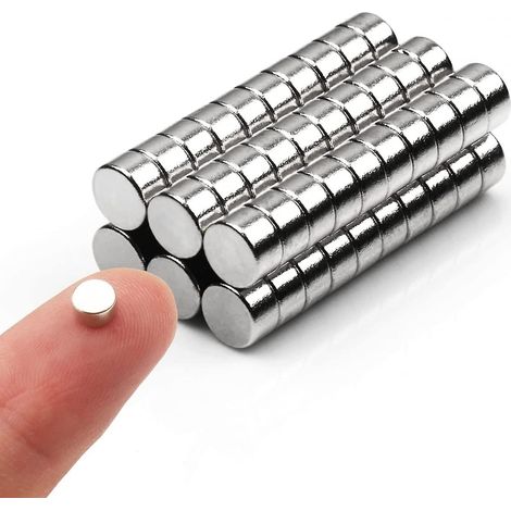Lot de 60 mini aimants ronds pour le réfrigérateur, le bureau, le tableau blanc ou les loisirs créatifs – écoresponsable (1/5)