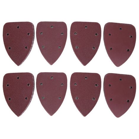 40 pièces Triangle papier de verre dos velours 5 trous ensemble ponçage outils de polissage 140x90mm (1/5)