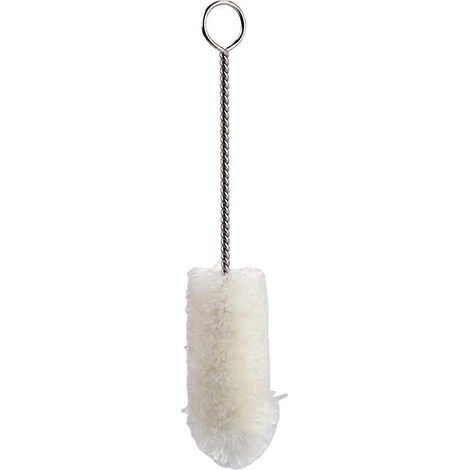 Brosse de nettoyage universelle pour embouchure de trompette avec manche en métal (blanche), 1 pièce-11.45cm-White (1/4)