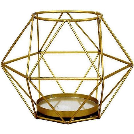 Geometrischer, polierter Teelichthalter als Tischdekoration für Hochzeiten und Partys-D (1/5)