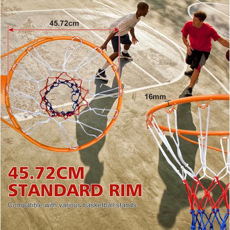 Basketball-Ersatzring 45,72 cm mit Netz, Wand- und Türmontage, orange OKMYHOME (1/5)