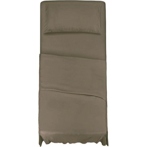KLULK Set Lenzuola Completo Letto Singolo Tortora, Lenzuolo Sotto Con Angoli + Lenzuolo Sopra + Federa 100% Cotone (1/5)