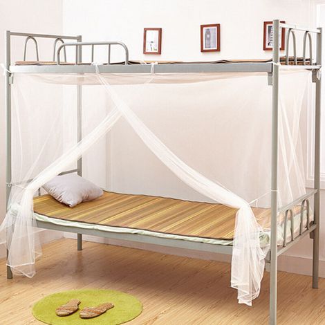 Moustiquaire de protection carrée pour lit simple, pour dortoir d'étudiants