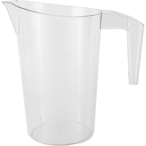 Misurino spesso e trasparente con graduazione, apertura basculante, impilabile, per liquidi, ideale per casa e cucina, 1000 ml. (1/5)