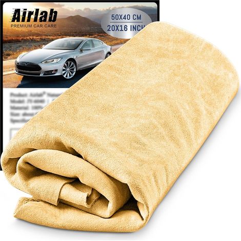 Chamois Car Leather Cloth 50 x 40 cm Genuine Leather Drying Cloth for Car Window Motorcycle (1/5)