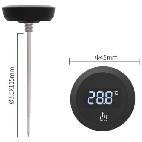 Thermomètre d'intérieur pour voiture, hygromètre à cadran, mini-hygromètre mécanique analogique, détection d'humidité, haute précision, 37 mm (1/5)