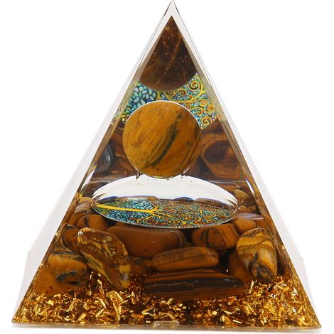 Pyramide de Cristal Naturelle pour Énergie Positive - Décoration Feng Shui pour Bibliothèque et Bureau (1/5)