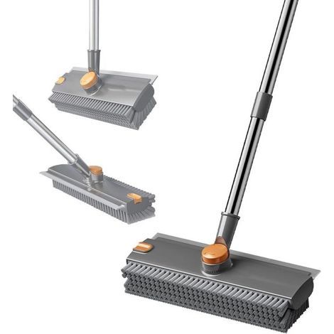 2 en 1 Nettoyeur de Carrelage et de Joints de Sol avec Poils Rigides,(138cm)360° Tête Pivotante,Brosse de Nettoyage pour Carreaux,Salle de Bain (1/5)