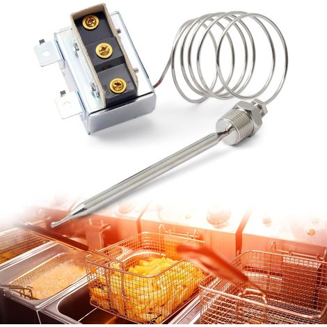 Thermostat haute limite friteuse gaz MPT 3/8" métal sécurité 232,2°C compatible ATOSA Imperial pour cuisine professionnelle (1/5)