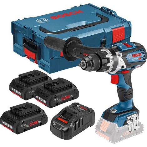 Bosch GSB 18V-110 C 18v Brushless Combi Drill Robust Series + 3x 4.0Ah Batteries