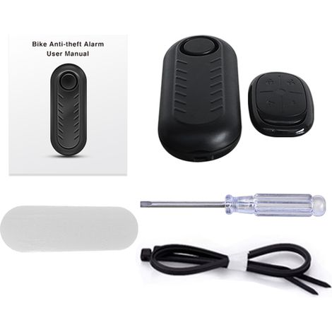 Alarme antivol vélo avec télécommande, capteur de vibration 110dB étanche IP55, sensibilité réglable pour moto et scooter électrique (1/4)