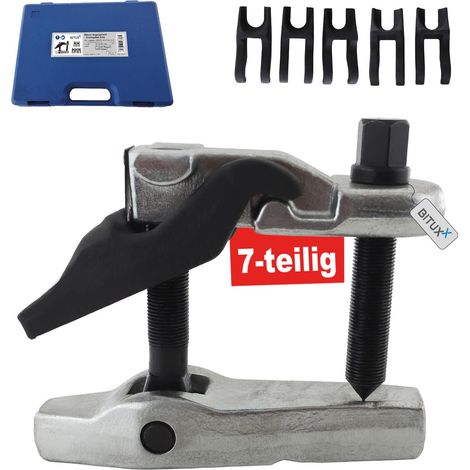 Bituxx 7-tlg. Tragegelenk Kugelgelenk Spurstangenkopf Abzieher Kugelkopf Kugelgelenkabzieher Ausdrücker Trenngabel Satz Werkzeug Set (1/5)