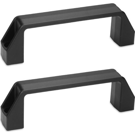Poignées à étrier Poignee Porte Poignée Plastique - GN 528-PA-132-8,5-SW Plastique polyamide Espacement des trous : 132 mm Lot de 2 (1/3)