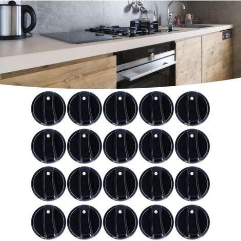 Perilla de control universal de cocina ABS de 8 mm para estufa de gas, horno microondas y calentador de agua, 20 unidades
