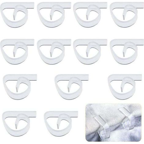 12 PCS Pinces à Nappe en Plastique, Clip de Nappe Transparent Support de Nappe Clip de Nappe pour Intérieur Extérieur Noël Fête de Famille Mariage Camping Pique-Nique (1/4)