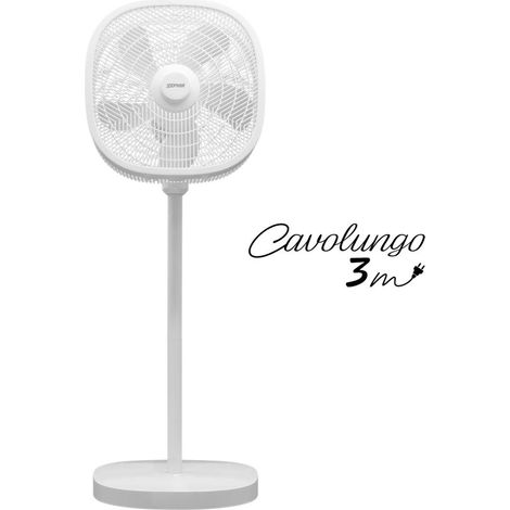 ZEPHIR Ventilatore A Piantana Completamente Richiudibile Bianco 40 cm (1/4)