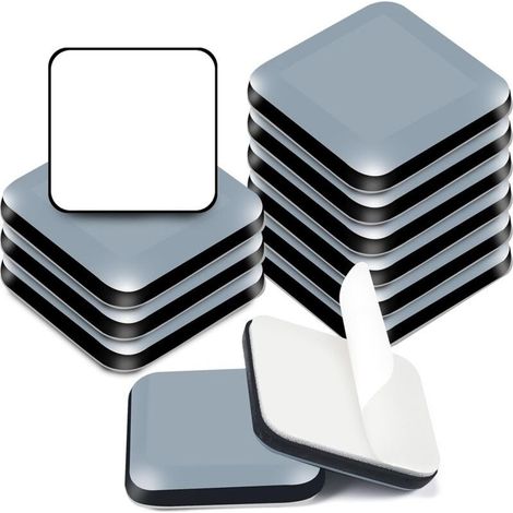 20 Patins Glissants 24mm Autoadhésifs PTFE Protection Sols Parquet Meubles Bois (1/4)