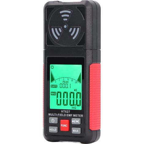 Détecteur de rayonnement électromagnétique avec maintien des données, alarme sonore et lumineuse, détecteur de rayonnement EMF (1/5)