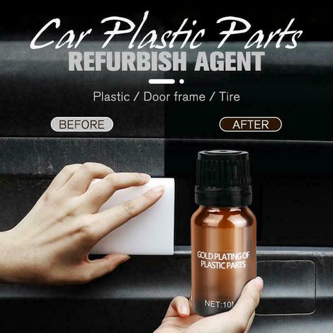 Rénovateur plastique auto – Pâte de restauration pour pièces voiture, agent de retouche noir, nettoyant entretien intérieur/extérieur, kit de réparation pare-chocs et garnitures (1/5)