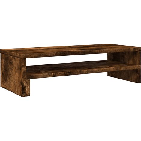 Mesa de escritorio con soporte para monitor mueble de madera de ingeniería marrón 54 x 22 x 15 cm 020044889