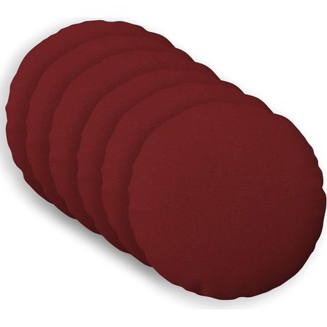 Housse de coussin 6 pc HEERLEN Bordeaux Ø 40 cm Tissu vidaXL