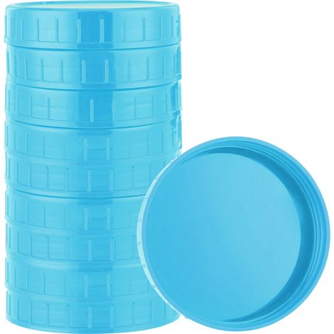 10 tapas para frascos, plástico sin BPA, resistentes al calor hasta 121 °C (250 °F), aptas para lavavajillas, para almacenamiento de alimentos. (1/5)