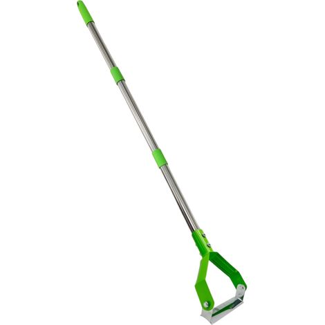 Houe à étrier télescopique, outil de désherbage à long manche sans se pencher pour jardin éliminer mauvaises herbes (125cm Longueur) (1/5)