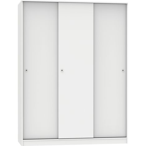 Armario ropero 3 puertas correderas Tibet tres colores a elegir 200 cm(alto)150 cm(ancho)62 cm(fondo) Color BLANCO-CAMBRIAN (1/4)