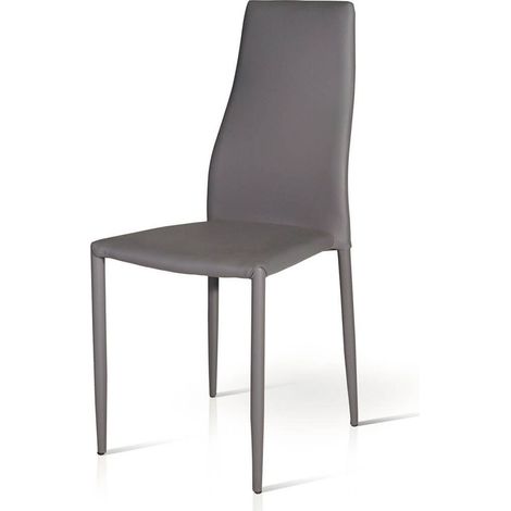 Sedia moderna da cucina in ecopelle Colori sedie Tempesta: Grigio scuro