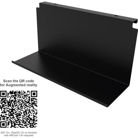 Etagère pour cadre youk - Décor : Noir ébène - Hauteur : 160 mm - Longueur : 320 mm - Matériau : Acier - Profondeur : 110 mm - KESSEBOHMER (1/2)