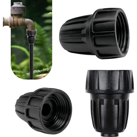CCYKXA 6er-Packung Adapter von 1/2 Zoll auf Wasserhahn/Gartenschlauch, 1/4 Zoll auf 1/2 Zoll Bewässerungsschlauchadapter, 1/4-Zoll-Innengewindeanschluss