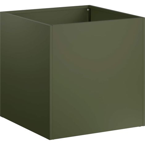 Cache-pot de jardin Vert olive 20 x 20 x 20 cm vidaXL (1/5)