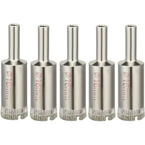 sourcingmap 5pcs Trépan Diamant Foret Scie Cloche 16mm diamant enduit Scie Cloche pour verre carreaux céramique marbre roche porcelaine (1/5)