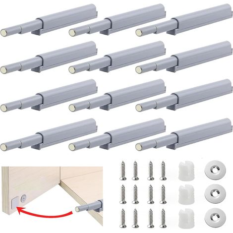 12 Pcs Push to Open Aimant Poussoir Porte Placard Loquet Magnetique, Amortisseur Porte Placard Push to Open, Poussoir Porte Placard Push Open Porte,Fermeture Push Open Amortisseur Porte (1/5)