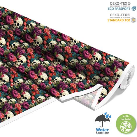 Outdoor dekostoffe oxford - Motiv der Schädel I DX4461 (1/5)