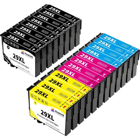 Lot de 20 29XL Cartouches d'encre Compatible avec Epson 29XL 29 XL Multipack pour XP-342 XP-352 XP-452 XP-332 XP-245 XP-442 XP-255 XP-355 XP-455 XP-247 XP-432 XP-435 XP-335 XP-345 (1/5)