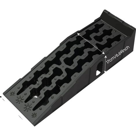 Rampes de voiture, conception robuste, caractéristiques antidérapantes, noir (1/2)