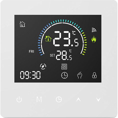 Thermostat intelligent WiFi chauffage au sol Tuya K2RH3A 16A écran tactile minuteur verrouillage enfant (1/5)
