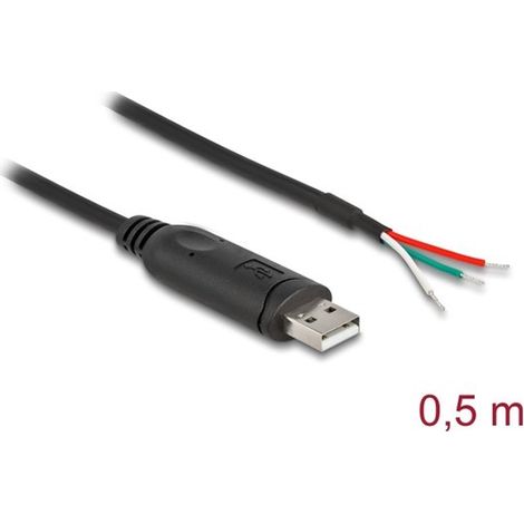 Câble adaptateur USB 2.0 Type-A vers série RS-485 avec 3 extrémités dénudées, 0,5 m (1/2)