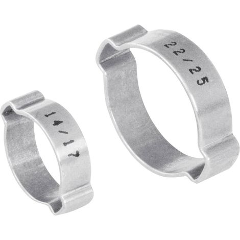 Norma  2-Ohr-Klemme  1107012023 Bündel-Ø-Bereich 20 bis 23 mm   Silber 1 St.