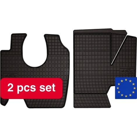 Tapis de sol de voiture, matériau en caoutchouc, ajustement sur mesure, noir (1/5)