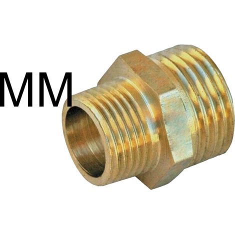 Raccord en laiton poli double réduction 1-1/4 x 1"