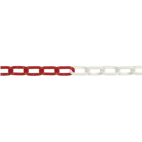 CATENA SEGNALETICA ACCIAIO BICOLORE bobina mt 30 bianco/rosso