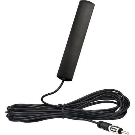 Antenne autoradio voiture FM AM avec câble 3m Prise DIN Compatible SUV, camion, Jeep Amplificateur HD pour stéréo
